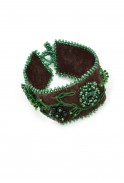 Leather Flower Bracelet